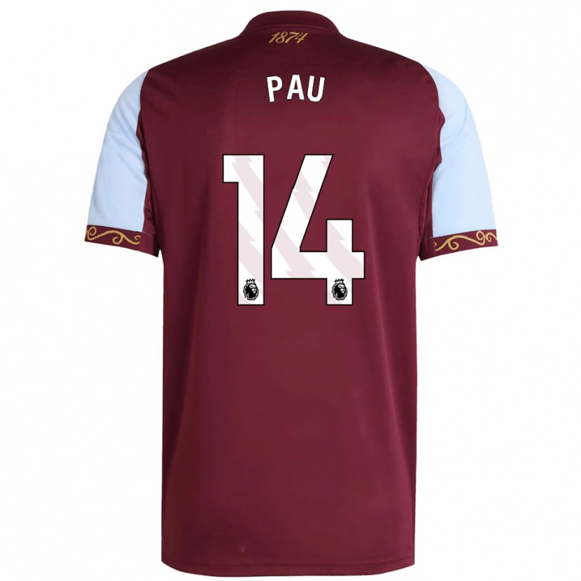 Danxen Herren Pau Torres #14 Burgunderrot Himmelblau Heimtrikot Trikot 2025/26 T-Shirt Österreich