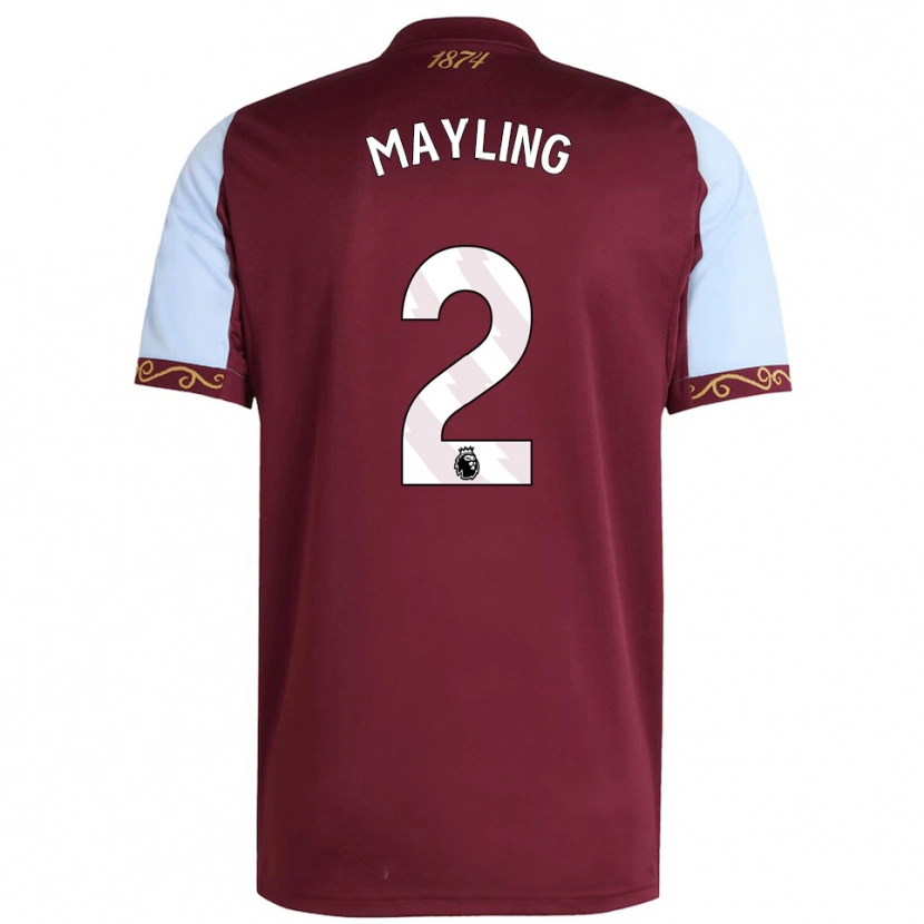 Danxen Herren Sarah Mayling #2 Burgunderrot Himmelblau Heimtrikot Trikot 2025/26 T-Shirt Österreich