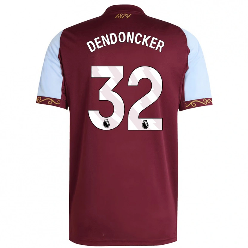 Danxen Herren Leander Dendoncker #32 Burgunderrot Himmelblau Heimtrikot Trikot 2025/26 T-Shirt Österreich