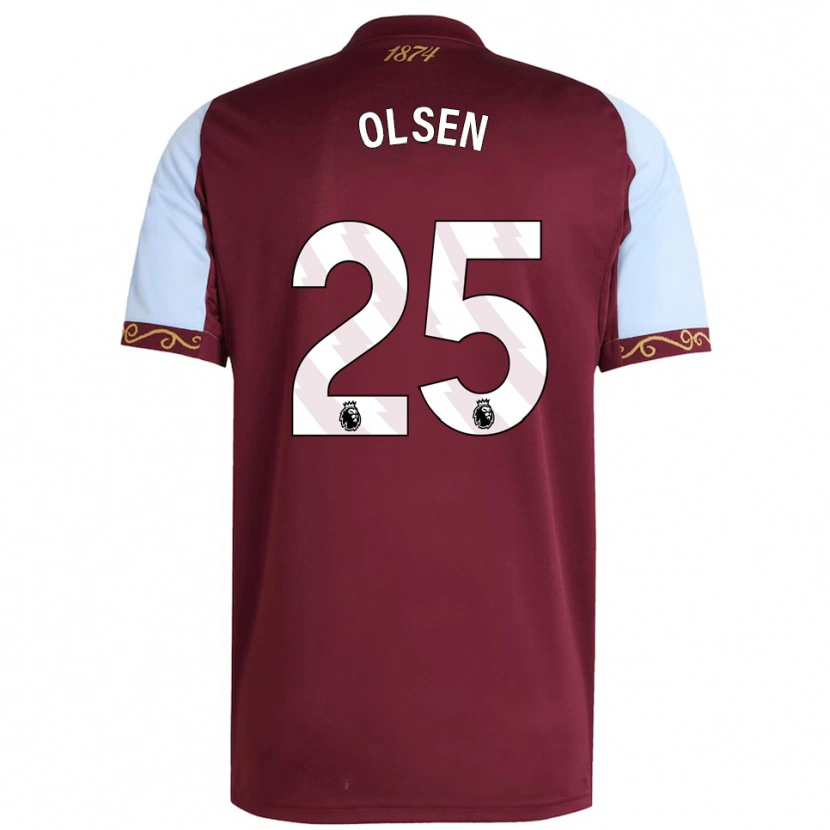Danxen Herren Robin Olsen #25 Burgunderrot Himmelblau Heimtrikot Trikot 2025/26 T-Shirt Österreich
