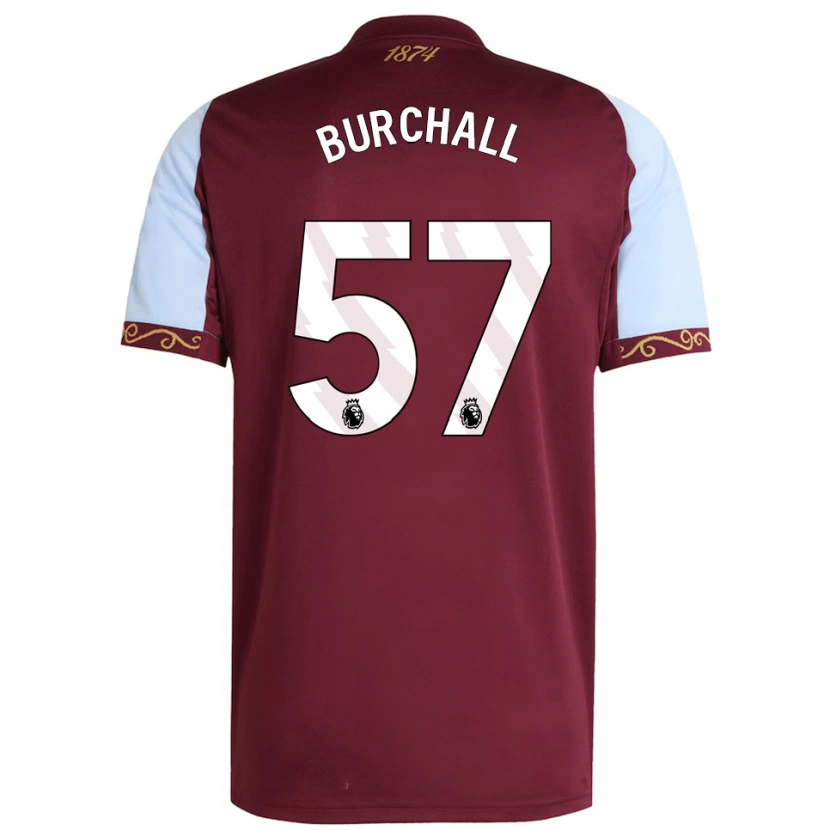 Danxen Herren Ajani Burchall #57 Burgunderrot Himmelblau Heimtrikot Trikot 2025/26 T-Shirt Österreich