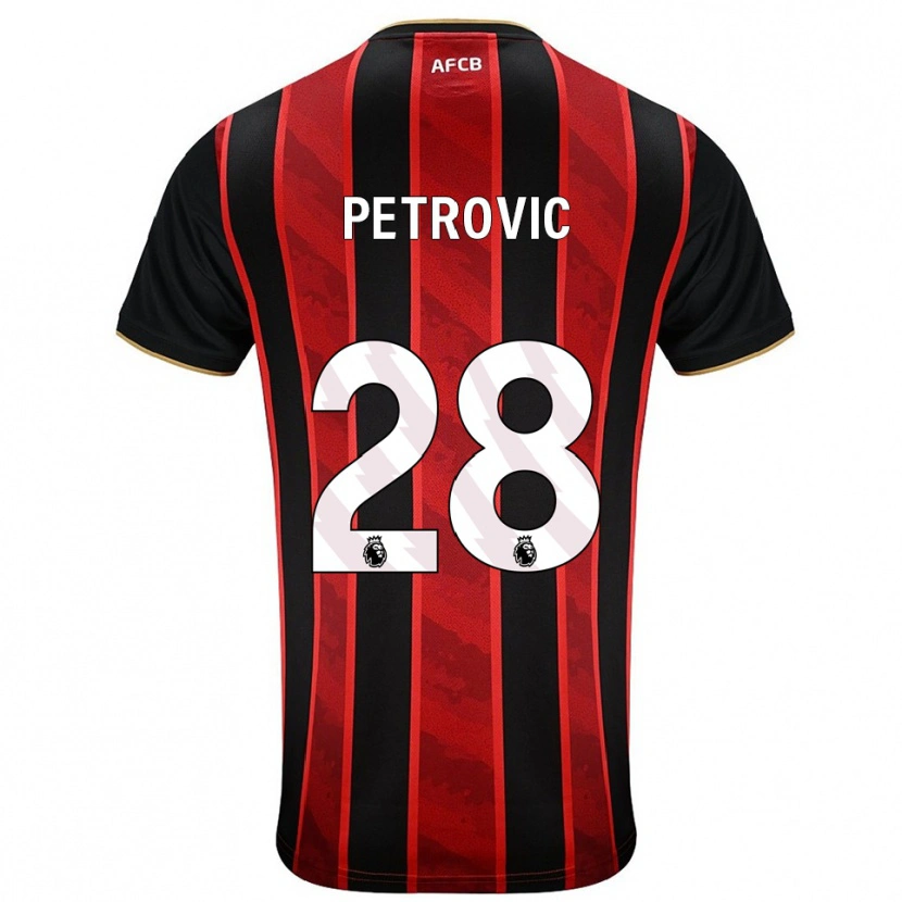 Danxen Herren Djordje Petrovic #28 Rot Schwarz Heimtrikot Trikot 2025/26 T-Shirt Österreich