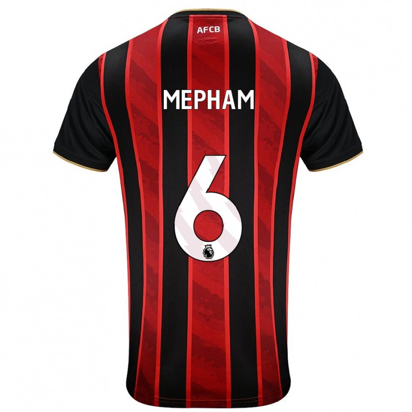 Danxen Herren Chris Mepham #6 Rot Schwarz Heimtrikot Trikot 2025/26 T-Shirt Österreich