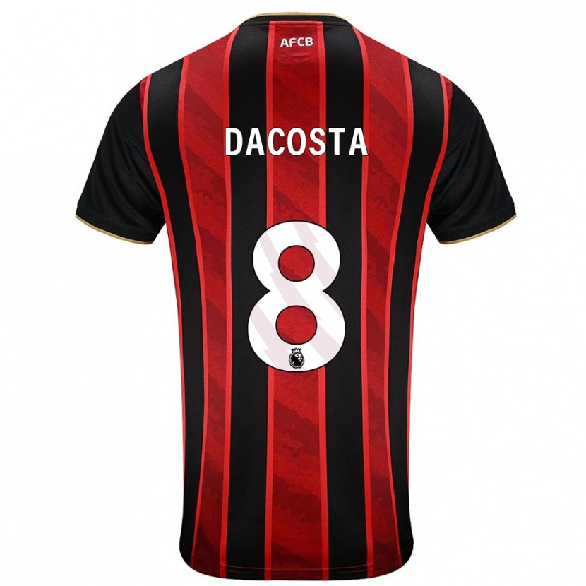 Danxen Herren Malcom Dacosta #8 Rot Schwarz Heimtrikot Trikot 2025/26 T-Shirt Österreich