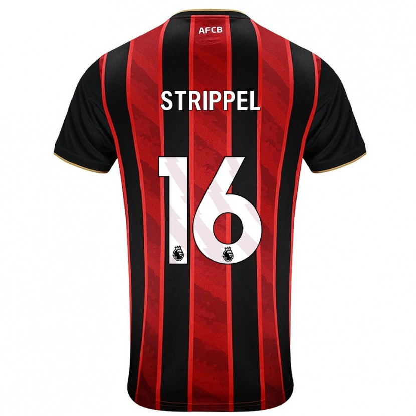 Danxen Herren Ellie Strippel #16 Rot Schwarz Heimtrikot Trikot 2025/26 T-Shirt Österreich