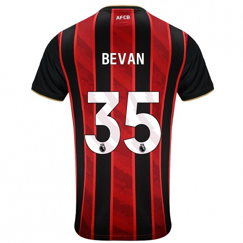 Danxen Herren Owen Bevan #35 Rot Schwarz Heimtrikot Trikot 2025/26 T-Shirt Österreich