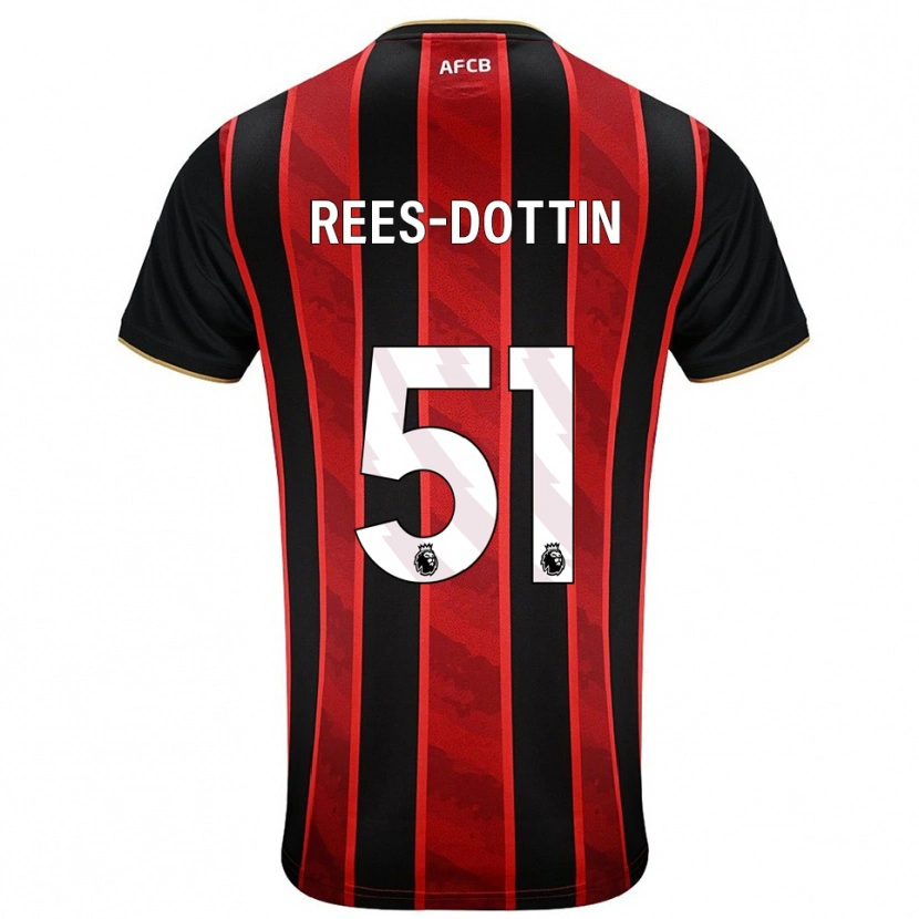 Danxen Herren Remy Rees-Dottin #51 Rot Schwarz Heimtrikot Trikot 2025/26 T-Shirt Österreich