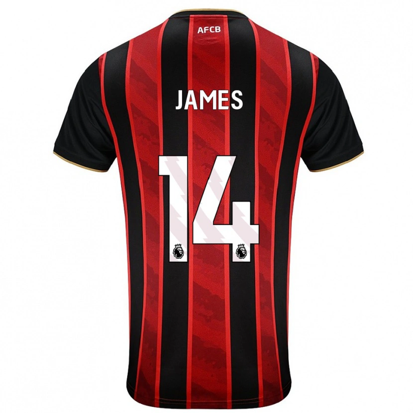 Danxen Herren Katie James #14 Rot Schwarz Heimtrikot Trikot 2025/26 T-Shirt Österreich
