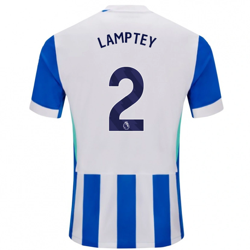 Danxen Herren Tariq Lamptey #2 Blau Weiß Heimtrikot Trikot 2025/26 T-Shirt Österreich