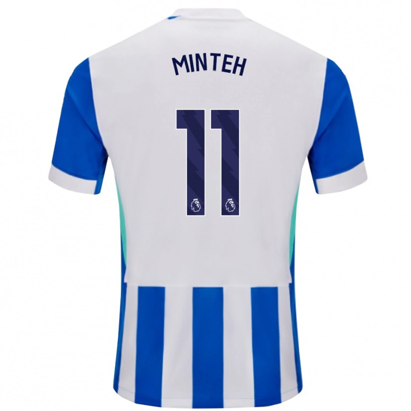 Danxen Herren Yankuba Minteh #11 Blau Weiß Heimtrikot Trikot 2025/26 T-Shirt Österreich