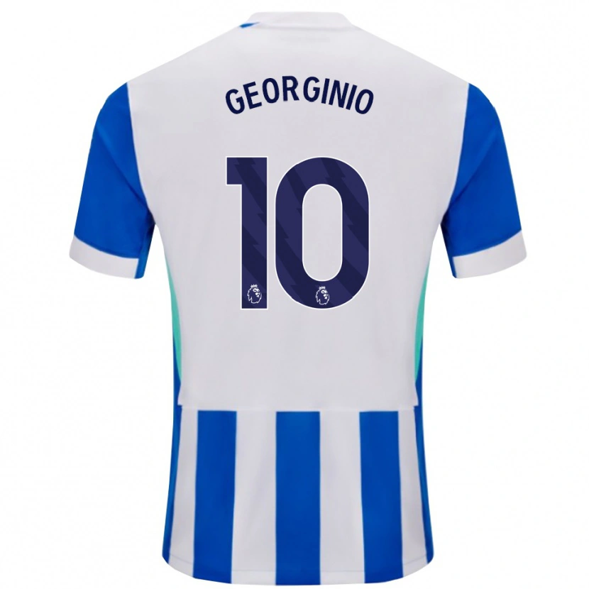 Danxen Herren Georginio Rutter #10 Blau Weiß Heimtrikot Trikot 2025/26 T-Shirt Österreich