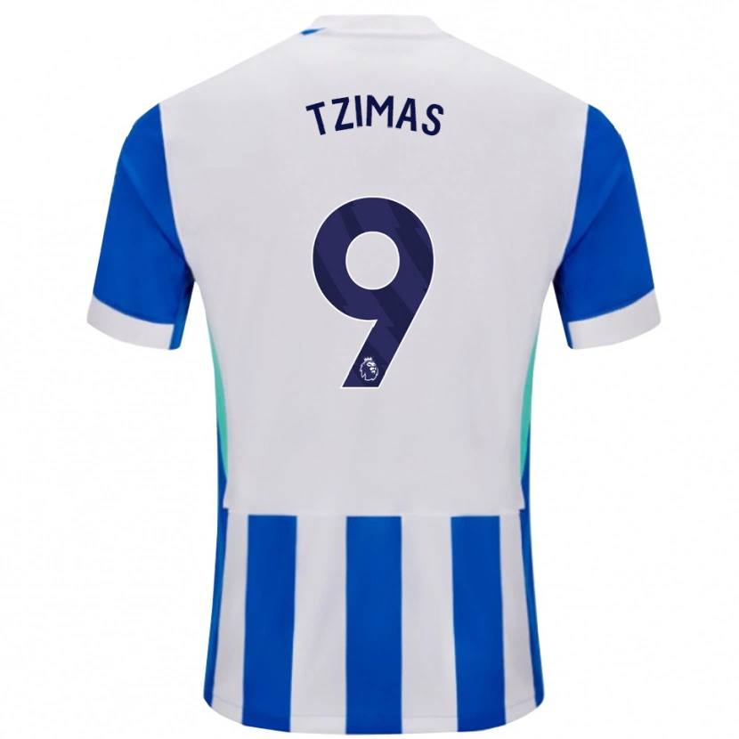 Danxen Herren Stefanos Tzimas #9 Blau Weiß Heimtrikot Trikot 2025/26 T-Shirt Österreich