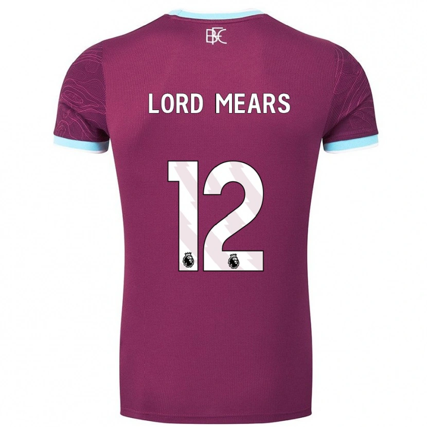 Danxen Herren Rhema Lord-Mears #12 Burgunderrot Himmelblau Heimtrikot Trikot 2025/26 T-Shirt Österreich