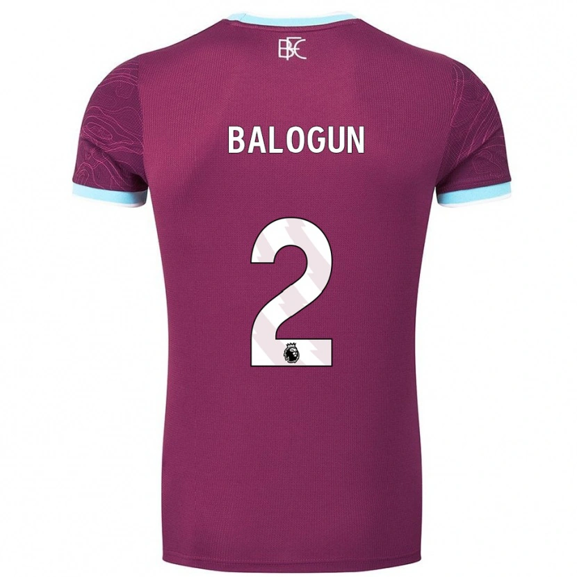 Danxen Herren Hamzat Balogun #2 Burgunderrot Himmelblau Heimtrikot Trikot 2025/26 T-Shirt Österreich