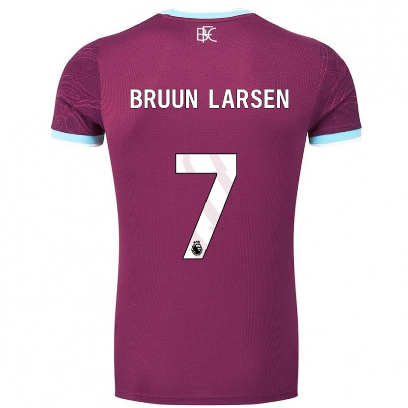 Danxen Herren Jacob Bruun Larsen #7 Burgunderrot Himmelblau Heimtrikot Trikot 2025/26 T-Shirt Österreich