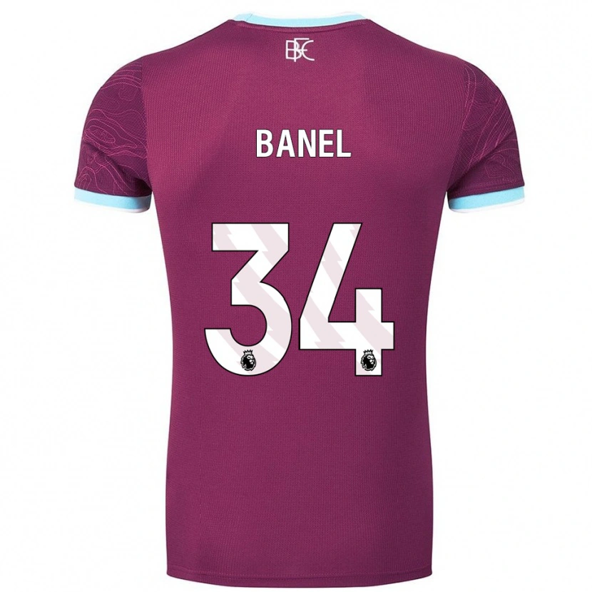 Danxen Herren Jaydon Banel #34 Burgunderrot Himmelblau Heimtrikot Trikot 2025/26 T-Shirt Österreich