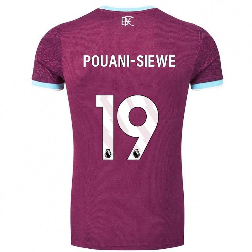 Danxen Herren Brandon Pouani #19 Burgunderrot Himmelblau Heimtrikot Trikot 2025/26 T-Shirt Österreich