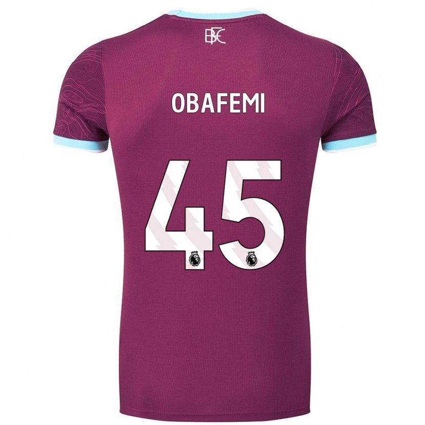 Danxen Herren Michael Obafemi #45 Burgunderrot Himmelblau Heimtrikot Trikot 2025/26 T-Shirt Österreich