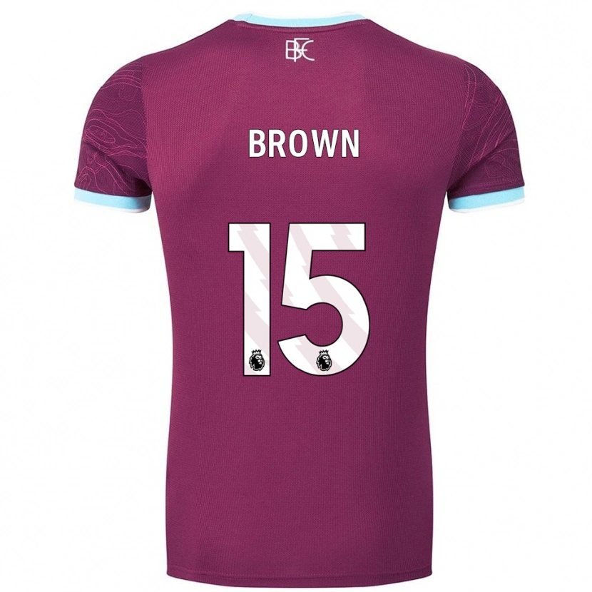 Danxen Herren Kian Mcmahon-Brown #15 Burgunderrot Himmelblau Heimtrikot Trikot 2025/26 T-Shirt Österreich