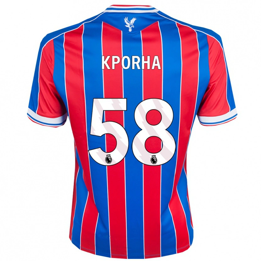 Danxen Herren Caleb Kporha #58 Blau Rot Weiß Heimtrikot Trikot 2025/26 T-Shirt Österreich