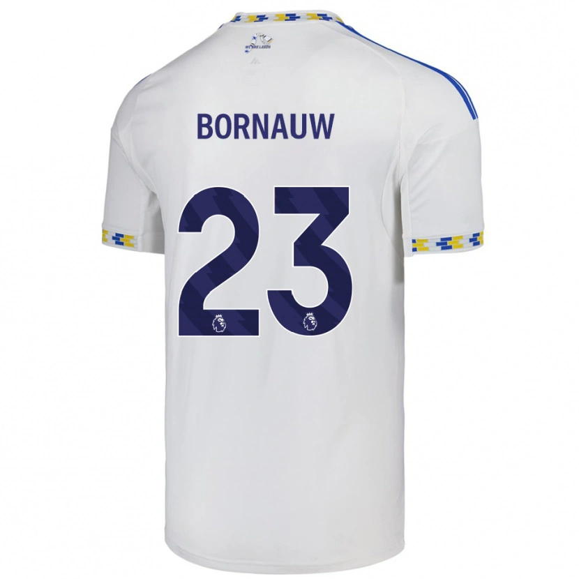 Danxen Herren Sebastiaan Bornauw #23 Weiß Blau Heimtrikot Trikot 2025/26 T-Shirt Österreich
