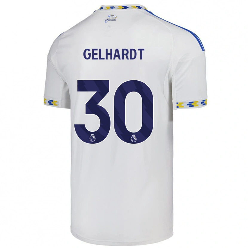 Danxen Herren Joe Gelhardt #30 Weiß Blau Heimtrikot Trikot 2025/26 T-Shirt Österreich