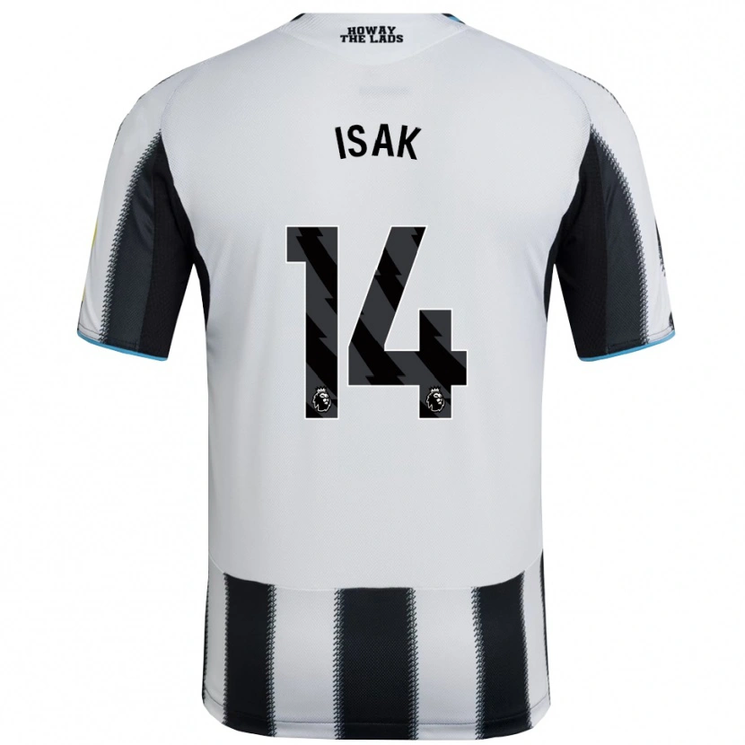 Danxen Herren Alexander Isak #14 Schwarz Weiß Heimtrikot Trikot 2025/26 T-Shirt Österreich