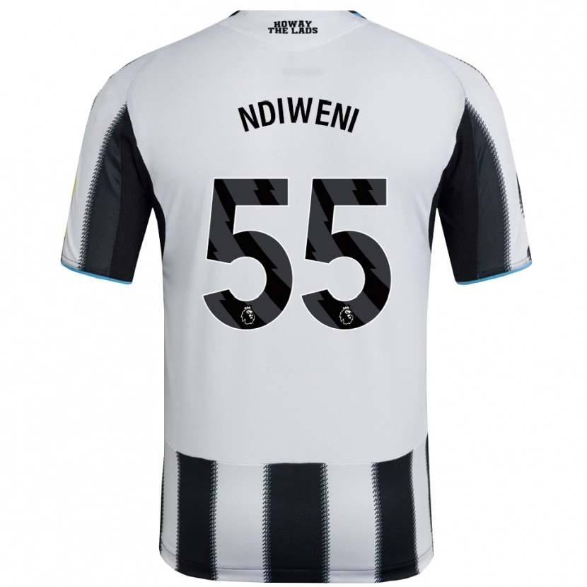 Danxen Herren Michael Ndiweni #55 Schwarz Weiß Heimtrikot Trikot 2025/26 T-Shirt Österreich