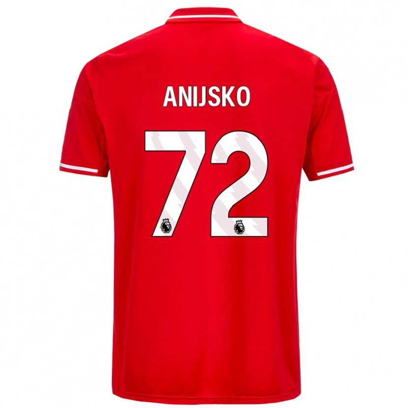Danxen Herren Danni Anisjko #72 Rot Weiß Heimtrikot Trikot 2025/26 T-Shirt Österreich
