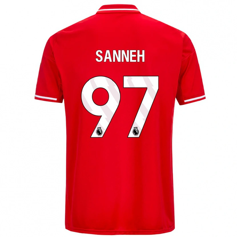 Danxen Herren Buba Sanneh #97 Rot Weiß Heimtrikot Trikot 2025/26 T-Shirt Österreich