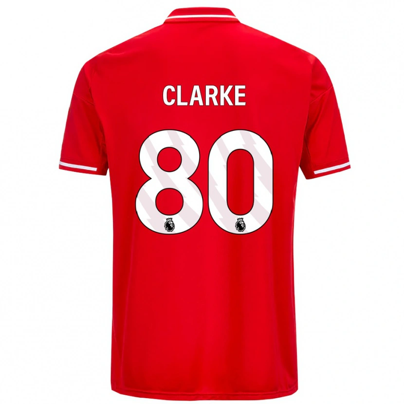 Danxen Herren Kristian Clarke #80 Rot Weiß Heimtrikot Trikot 2025/26 T-Shirt Österreich