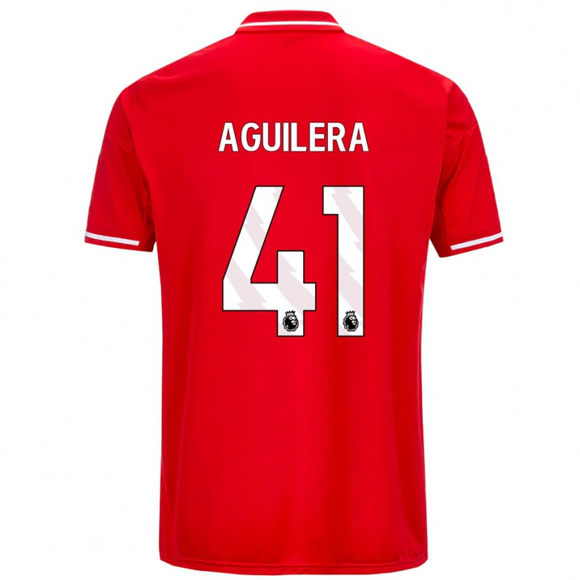 Danxen Herren Brandon Aguilera #41 Rot Weiß Heimtrikot Trikot 2025/26 T-Shirt Österreich