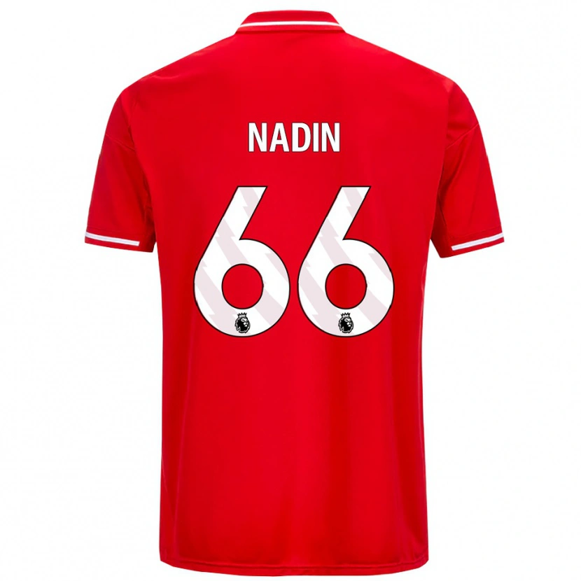 Danxen Herren Jack Nadin #66 Rot Weiß Heimtrikot Trikot 2025/26 T-Shirt Österreich