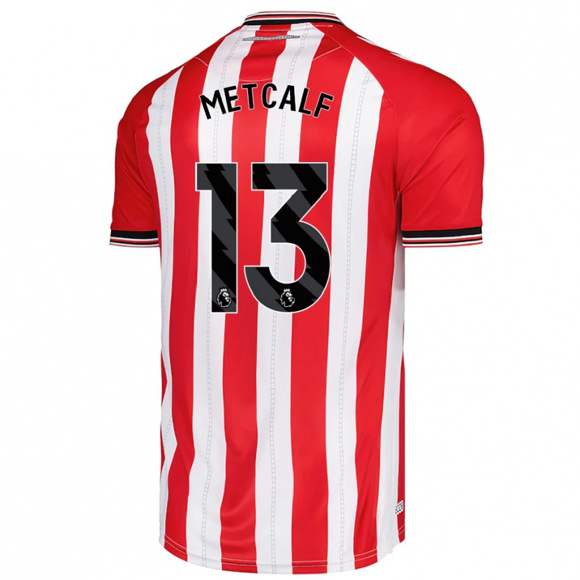 Danxen Herren Ben Metcalf #13 Rot Weiß Heimtrikot Trikot 2025/26 T-Shirt Österreich