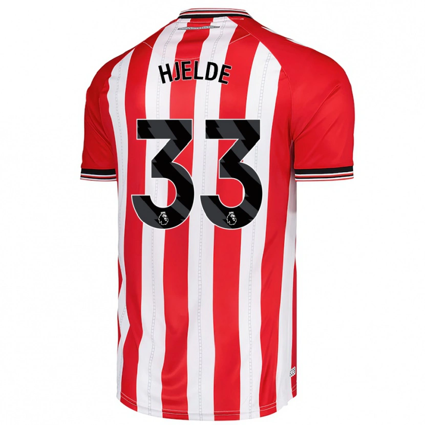 Danxen Herren Leo Fuhr Hjelde #33 Rot Weiß Heimtrikot Trikot 2025/26 T-Shirt Österreich