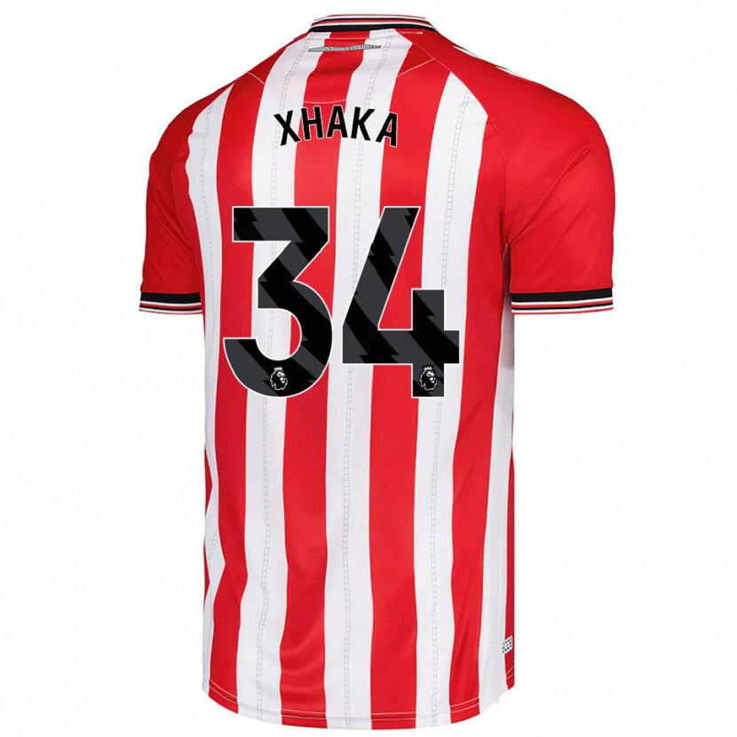 Danxen Herren Granit Xhaka #34 Rot Weiß Heimtrikot Trikot 2025/26 T-Shirt Österreich