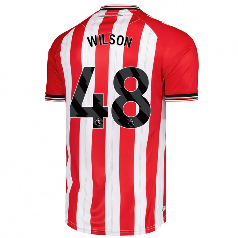 Danxen Herren Callum Wilson #48 Rot Weiß Heimtrikot Trikot 2025/26 T-Shirt Österreich