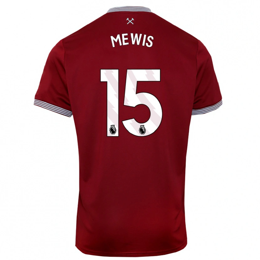 Danxen Herren Kristie Mewis #15 Burgunderrot Weiß Heimtrikot Trikot 2025/26 T-Shirt Österreich