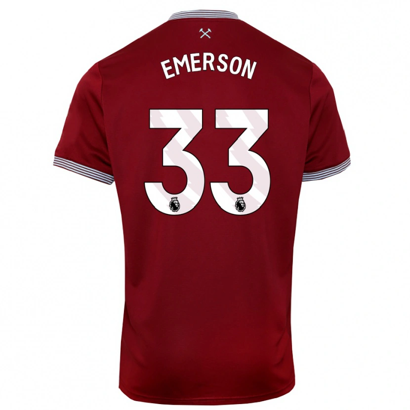 Danxen Herren Emerson #33 Burgunderrot Weiß Heimtrikot Trikot 2025/26 T-Shirt Österreich