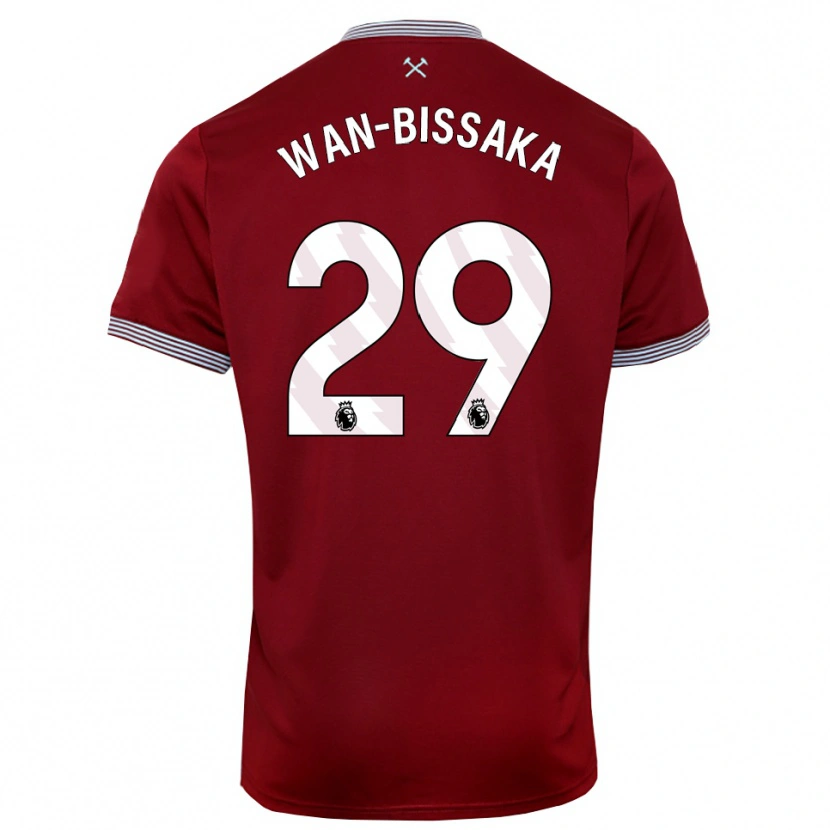 Danxen Herren Aaron Wan-Bissaka #29 Burgunderrot Weiß Heimtrikot Trikot 2025/26 T-Shirt Österreich