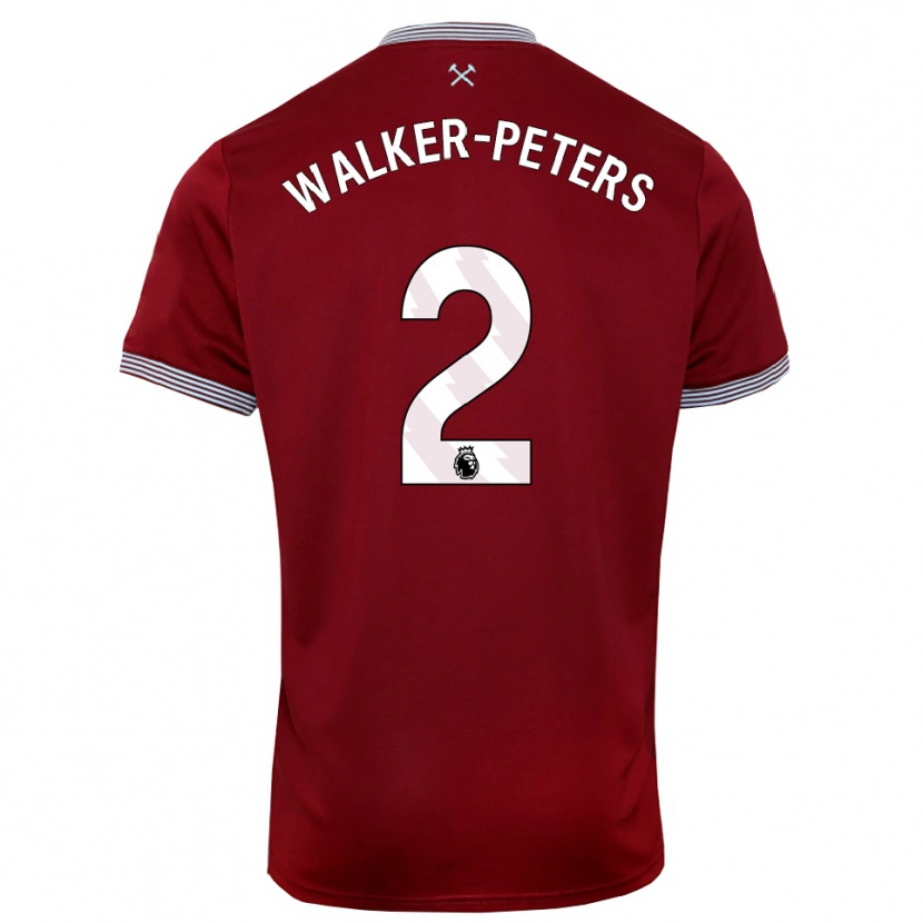 Danxen Herren Kyle Walker-Peters #2 Burgunderrot Weiß Heimtrikot Trikot 2025/26 T-Shirt Österreich