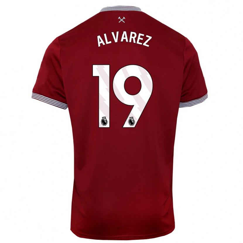 Danxen Herren Edson Álvarez #19 Burgunderrot Weiß Heimtrikot Trikot 2025/26 T-Shirt Österreich