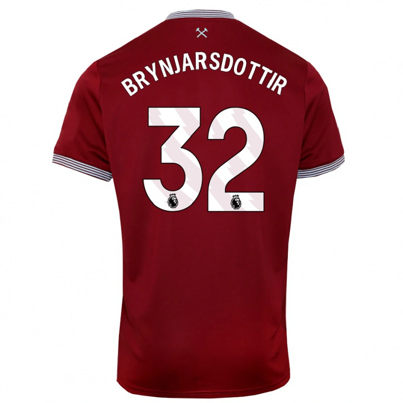 Danxen Herren Dagny Brynjarsdottir #32 Burgunderrot Weiß Heimtrikot Trikot 2025/26 T-Shirt Österreich