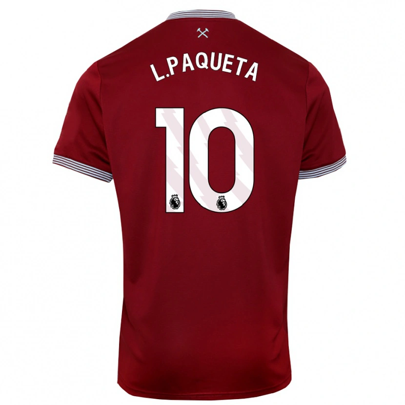 Danxen Herren Lucas Paquetá #10 Burgunderrot Weiß Heimtrikot Trikot 2025/26 T-Shirt Österreich