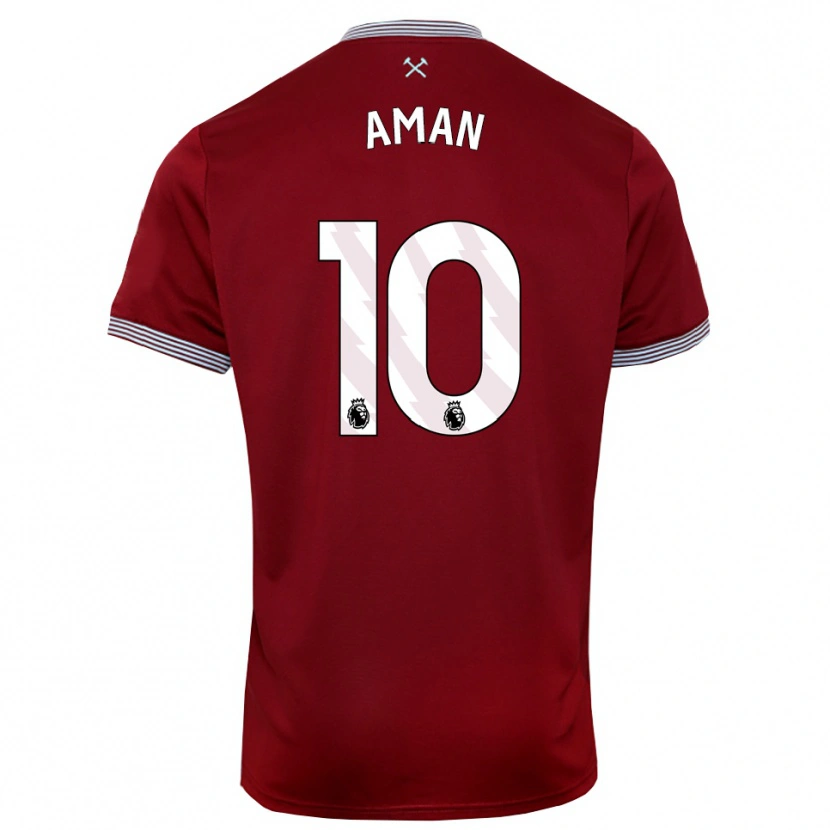 Danxen Herren Abdulkareem Aman #10 Burgunderrot Weiß Heimtrikot Trikot 2025/26 T-Shirt Österreich