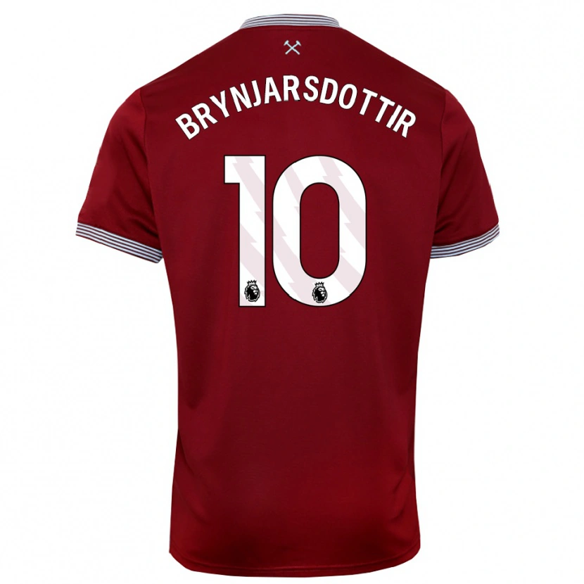 Danxen Herren Dagný Brynjarsdóttir #10 Burgunderrot Weiß Heimtrikot Trikot 2025/26 T-Shirt Österreich