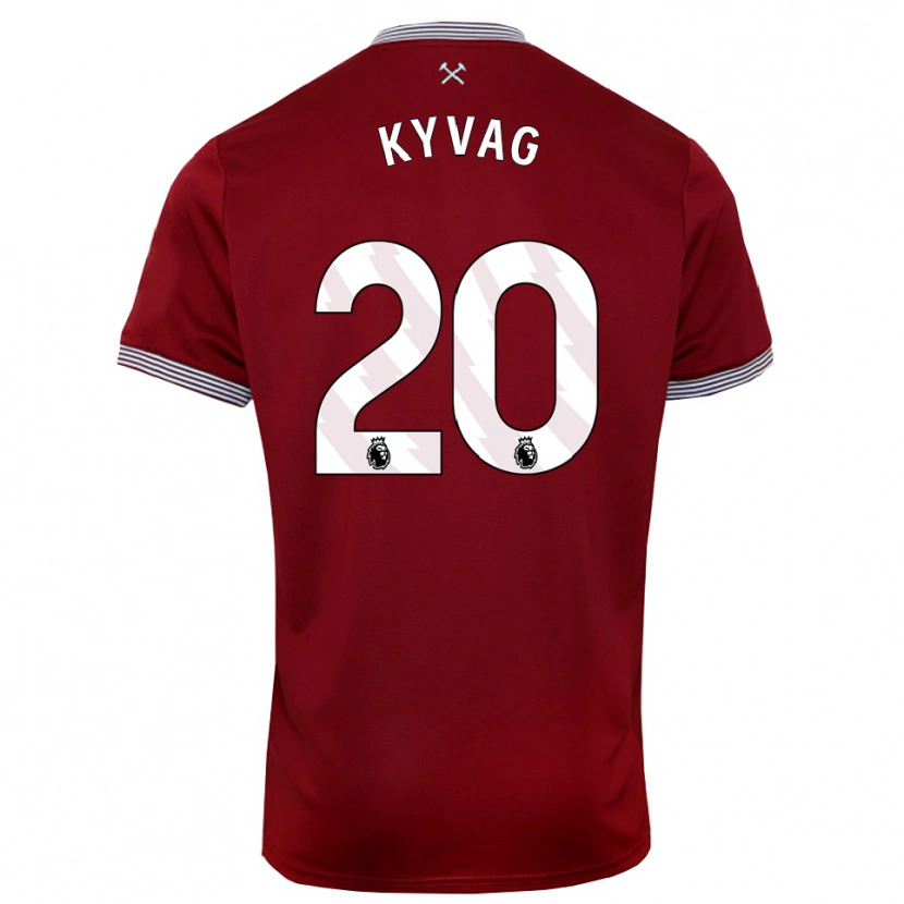 Danxen Herren Thea Kyvag #20 Burgunderrot Weiß Heimtrikot Trikot 2025/26 T-Shirt Österreich
