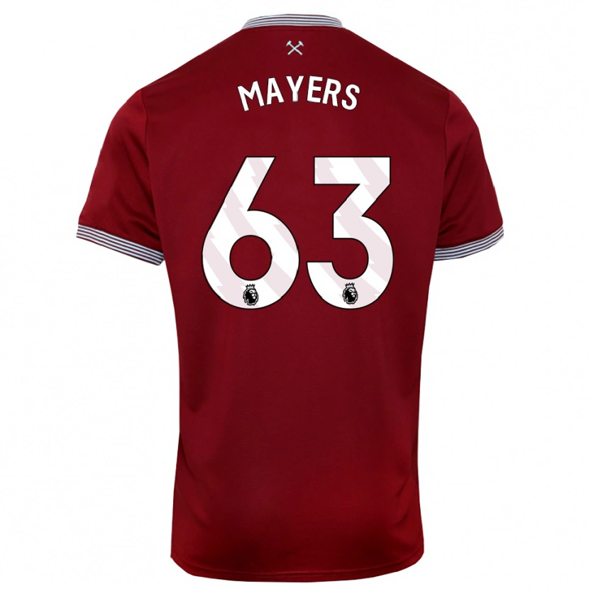 Danxen Herren Ezra Mayers #63 Burgunderrot Weiß Heimtrikot Trikot 2025/26 T-Shirt Österreich