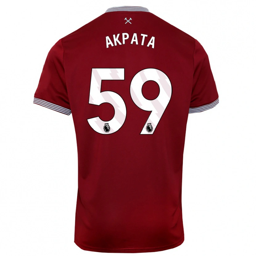 Danxen Herren Tyron Akpata #59 Burgunderrot Weiß Heimtrikot Trikot 2025/26 T-Shirt Österreich