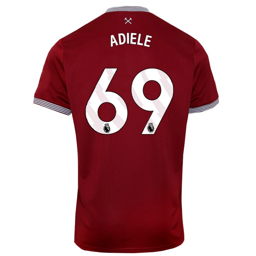 Danxen Herren Emeka Adiele #69 Burgunderrot Weiß Heimtrikot Trikot 2025/26 T-Shirt Österreich